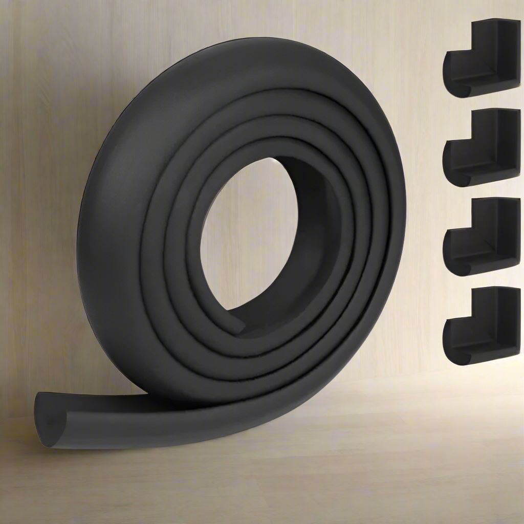 Protecteur de Coin de Table - BabySafetyCornerProtector™ - Noir - Mini havre BB