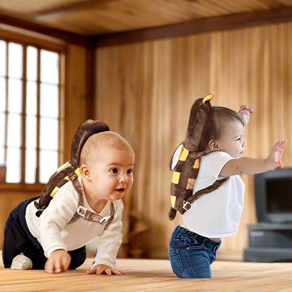 Coussin Bébé - BabyHeadBackProtector™ - Marron - Mini havre BB