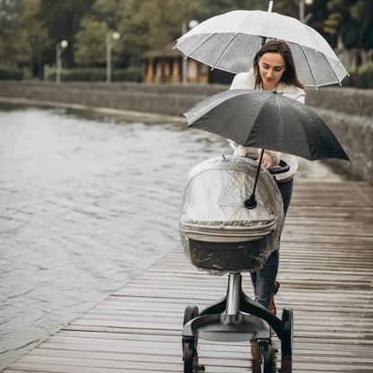 Ombrelle poussette-UV Protect maman et bébé sous la pluie